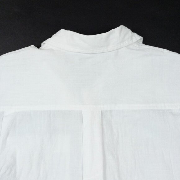 Madewell Oversized Ex-Boyfriend Tunic Shirt Women's Small Solid White NG910 - Picture 11 of 15